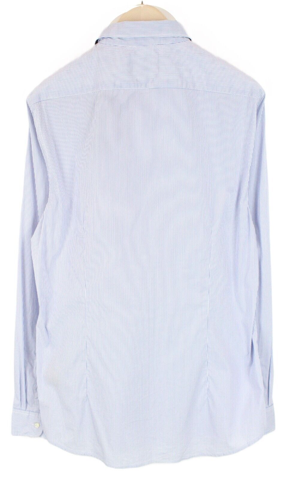 SCOTCH & SODA Ams Couture Shirt 2XL Blue Cotton Slim Fit Striped Formal Stretch