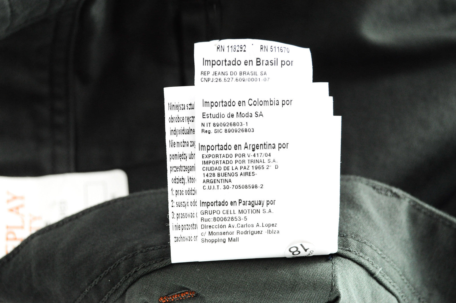 REPLAY Tom Men's Green Cotton Trousers W32/L30 Regular Stretch Slit Pocket