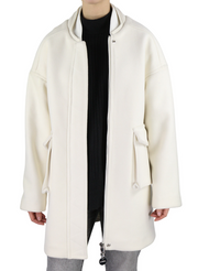 DIESEL W-Lethea moteriškas paltas S, lengvos vilnos mišinio, su užtrauktukais ir kišenėmis, rekomenduojama kaina – 590 € 