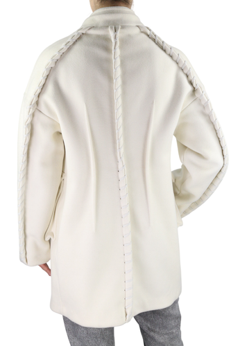 DIESEL W-Lethea moteriškas paltas S, lengvos vilnos mišinio, su užtrauktukais ir kišenėmis, rekomenduojama kaina – 590 € 