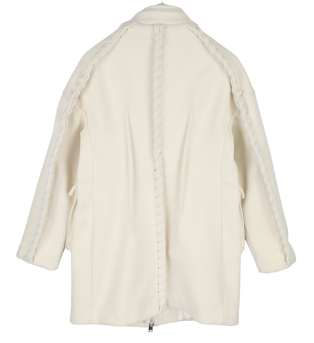 DIESEL W-Lethea moteriškas paltas S, lengvos vilnos mišinio, su užtrauktukais ir kišenėmis, rekomenduojama kaina – 590 € 