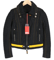 DIESEL G-Ritas moteriškas švarkas S, juodas, tekstūruotas, vieneilis apykaklė, rekomenduojama kaina – 250 € 