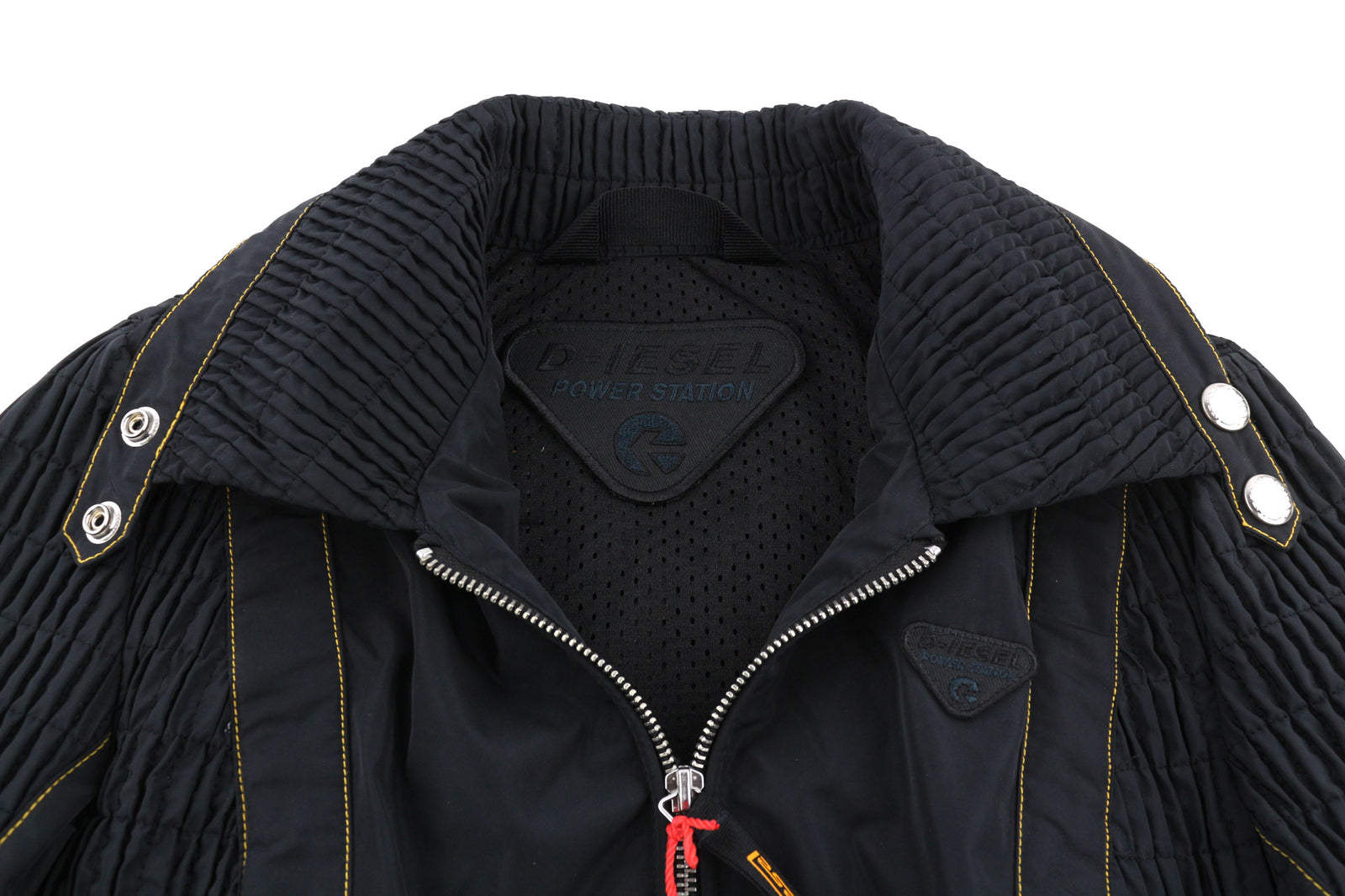 DIESEL G-Ritas Women Jacket S Black Textured Single Breasted Neck RRP€250