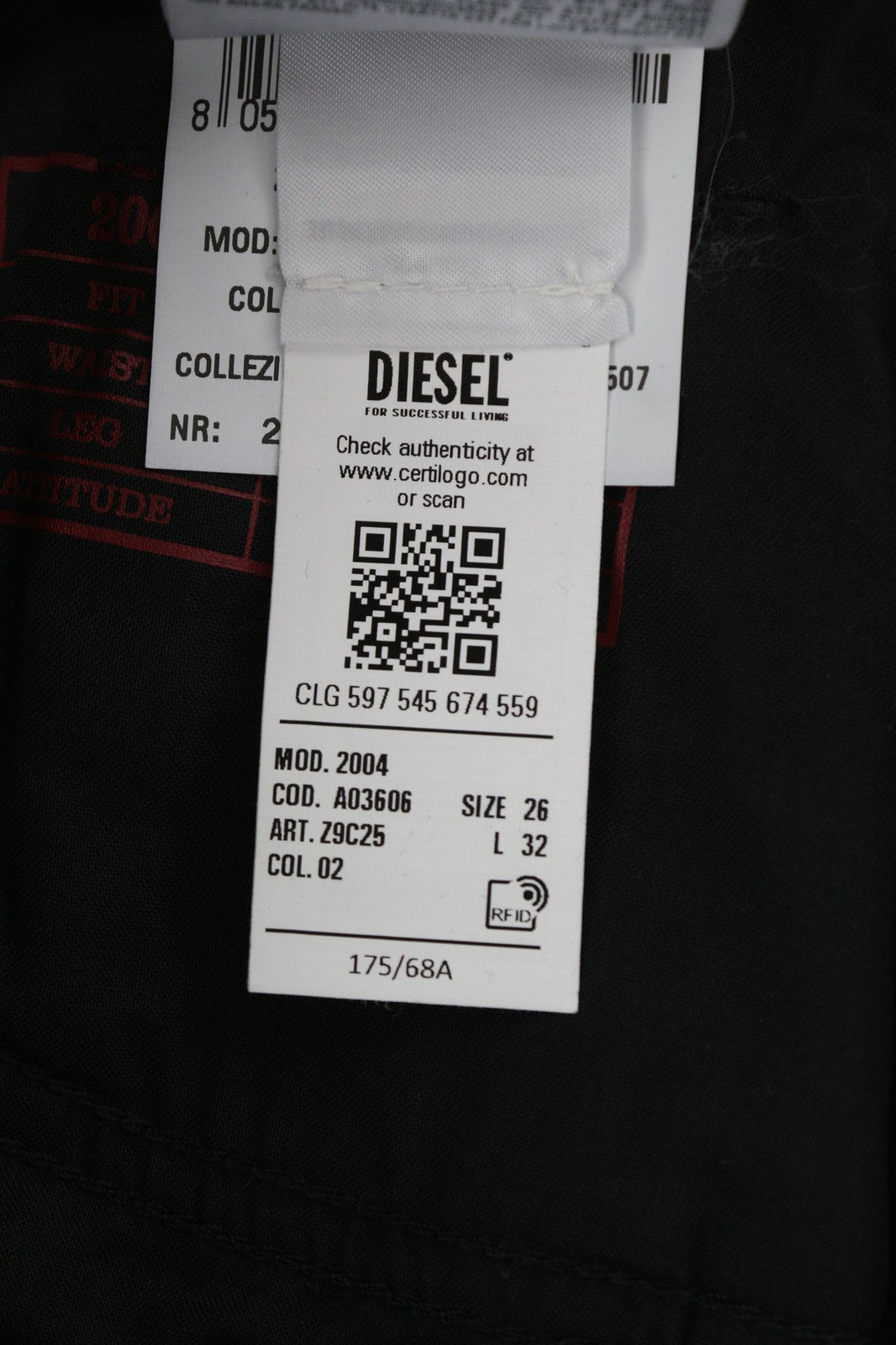 DIESEL 2004 Z9C25 moteriški džinsai W26/L32 Slim vidutinio juosmens siaurėjantys džinsai. RMK 185 € 