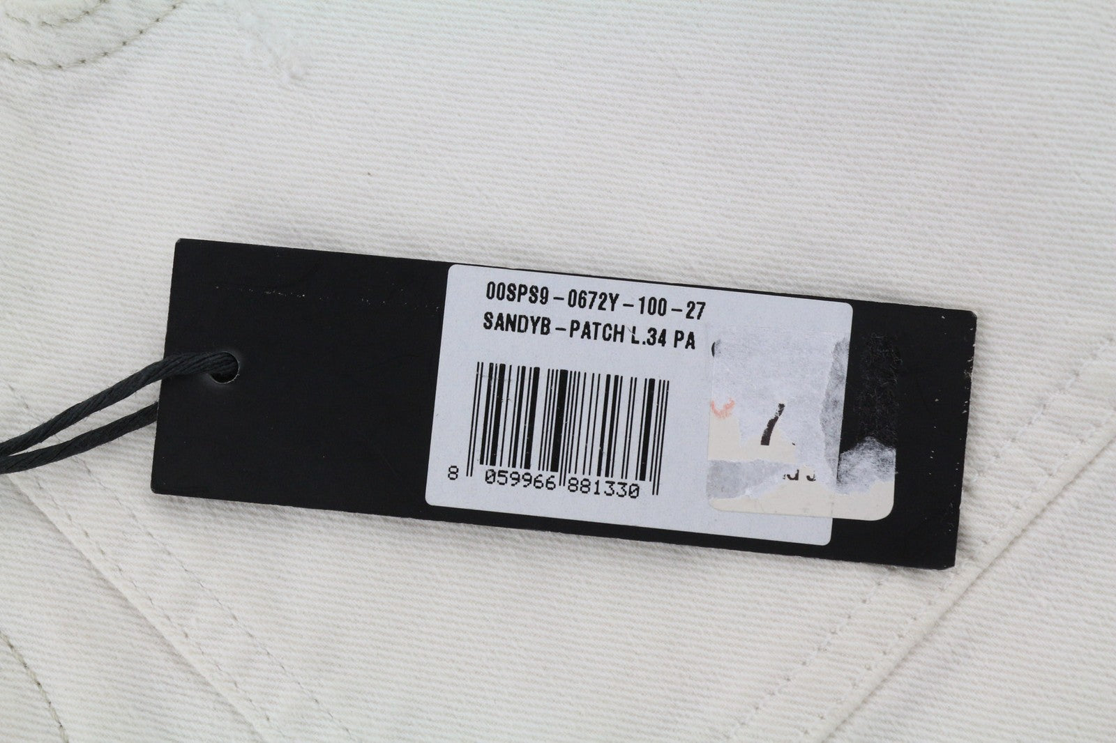 DIESEL Sandyb-Patch 0672Y Womens Jeans W27/L34 White Slim Bootcut RRP€190