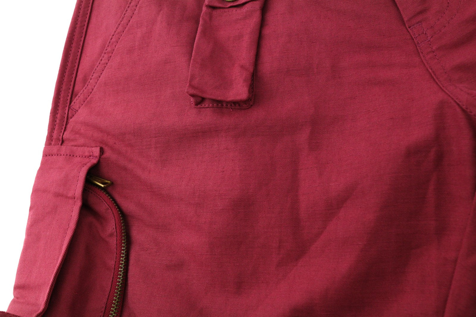 DIESEL P-Giulia moteriškos kelnės W27 Cargo laisvos bordo spalvos lininio audinio mišinio RRP300