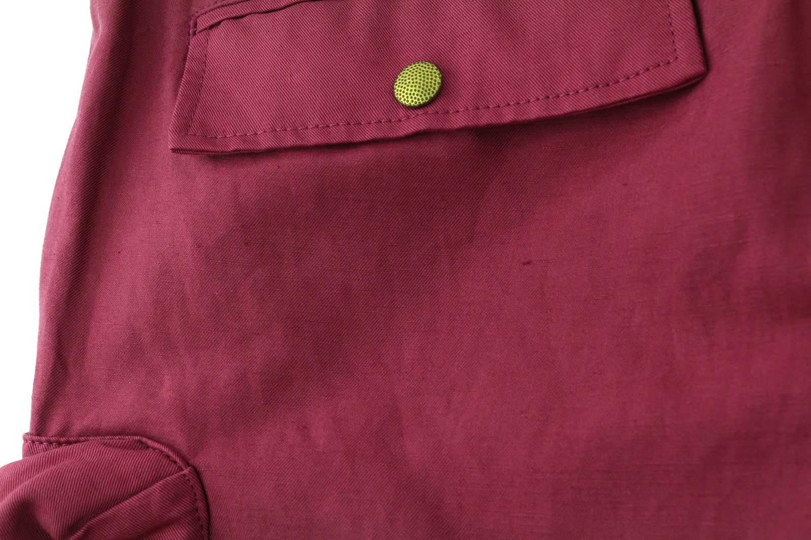 DIESEL P-Giulia moteriškos kelnės W30 Cargo laisvos bordo spalvos lininio audinio mišinio, rekomenduojama kaina – 300 € 