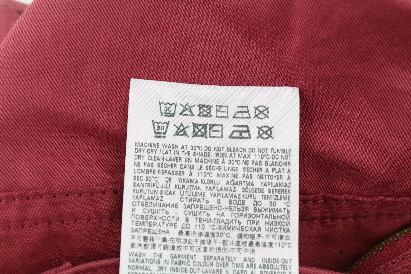 DIESEL P-Giulia moteriškos kelnės W30 Cargo laisvos bordo spalvos lininio audinio mišinio, rekomenduojama kaina – 300 € 