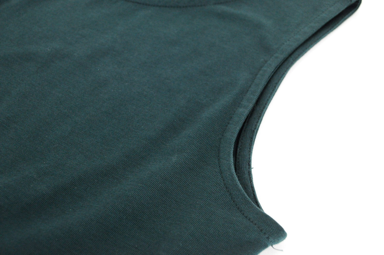 ANNA FIELD Women Dress M Green Cotton Sleeveless Pleated Stretch Round Neck