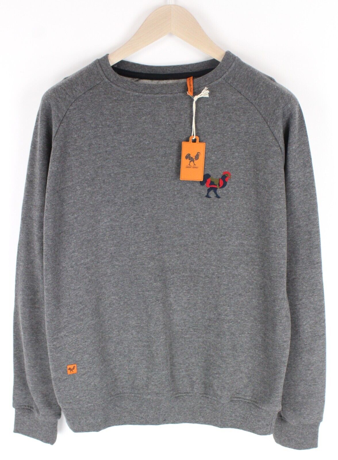 „GOOD GENES“ vyriškas pilkas ilgomis rankovėmis megztinis su medvilnės mišiniu 