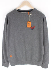 „GOOD GENES“ vyriškas pilkas ilgomis rankovėmis megztinis su medvilnės mišiniu 