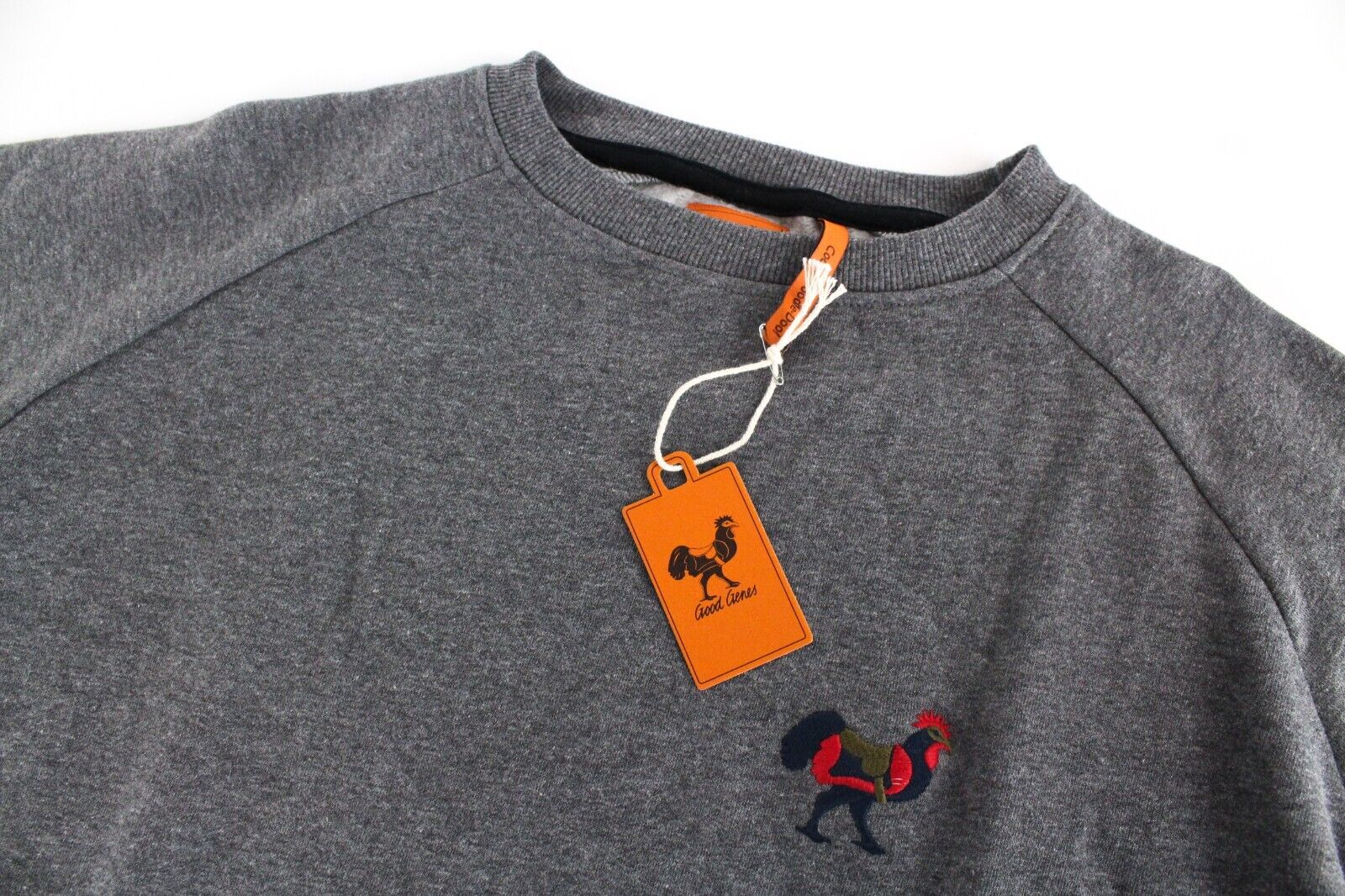 „GOOD GENES“ vyriškas pilkas ilgomis rankovėmis megztinis su medvilnės mišiniu 