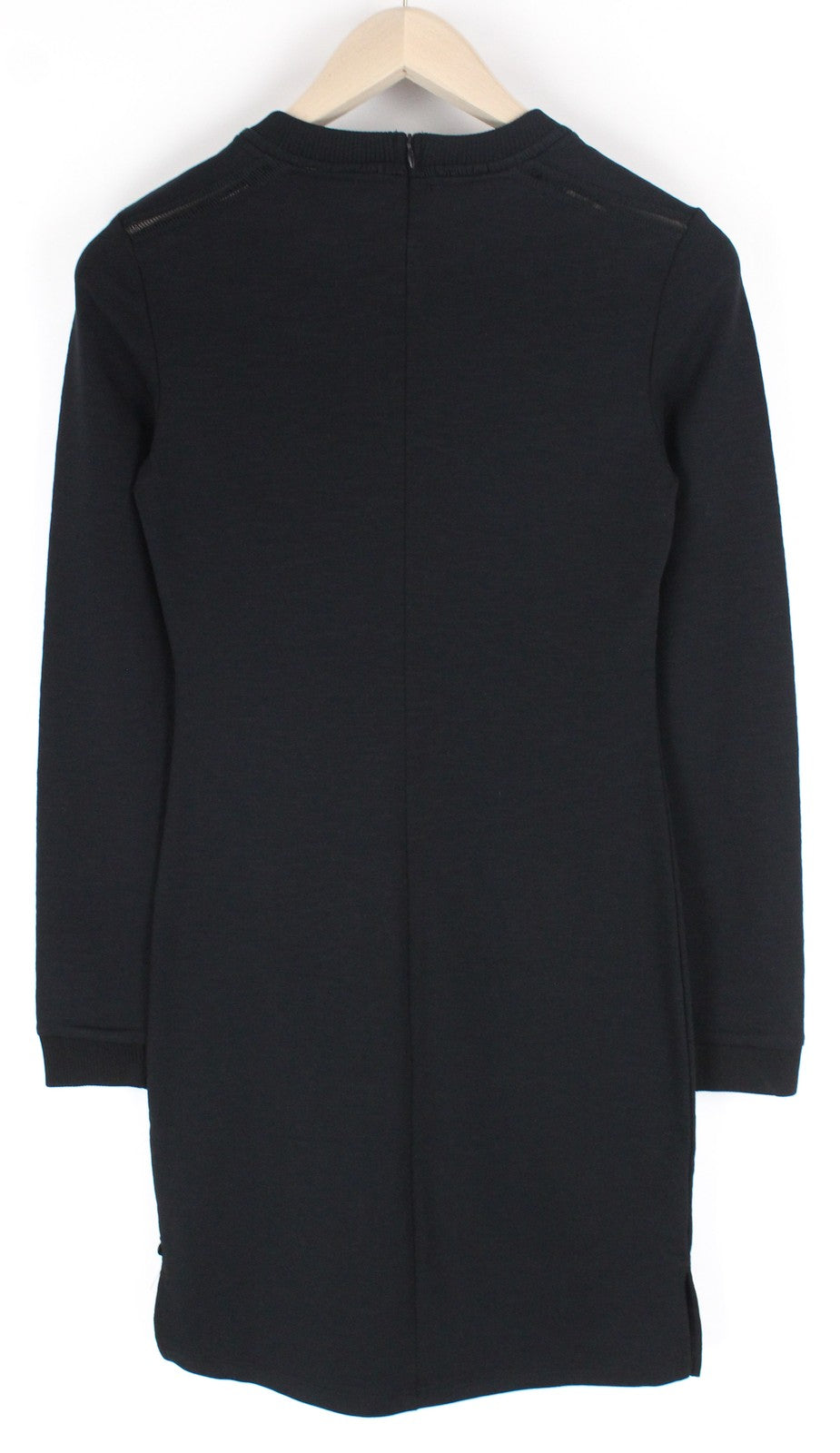 MAISON SCOTCH Womens Dress XS Black Cotton Blend Stretchy Short Long Sleeved