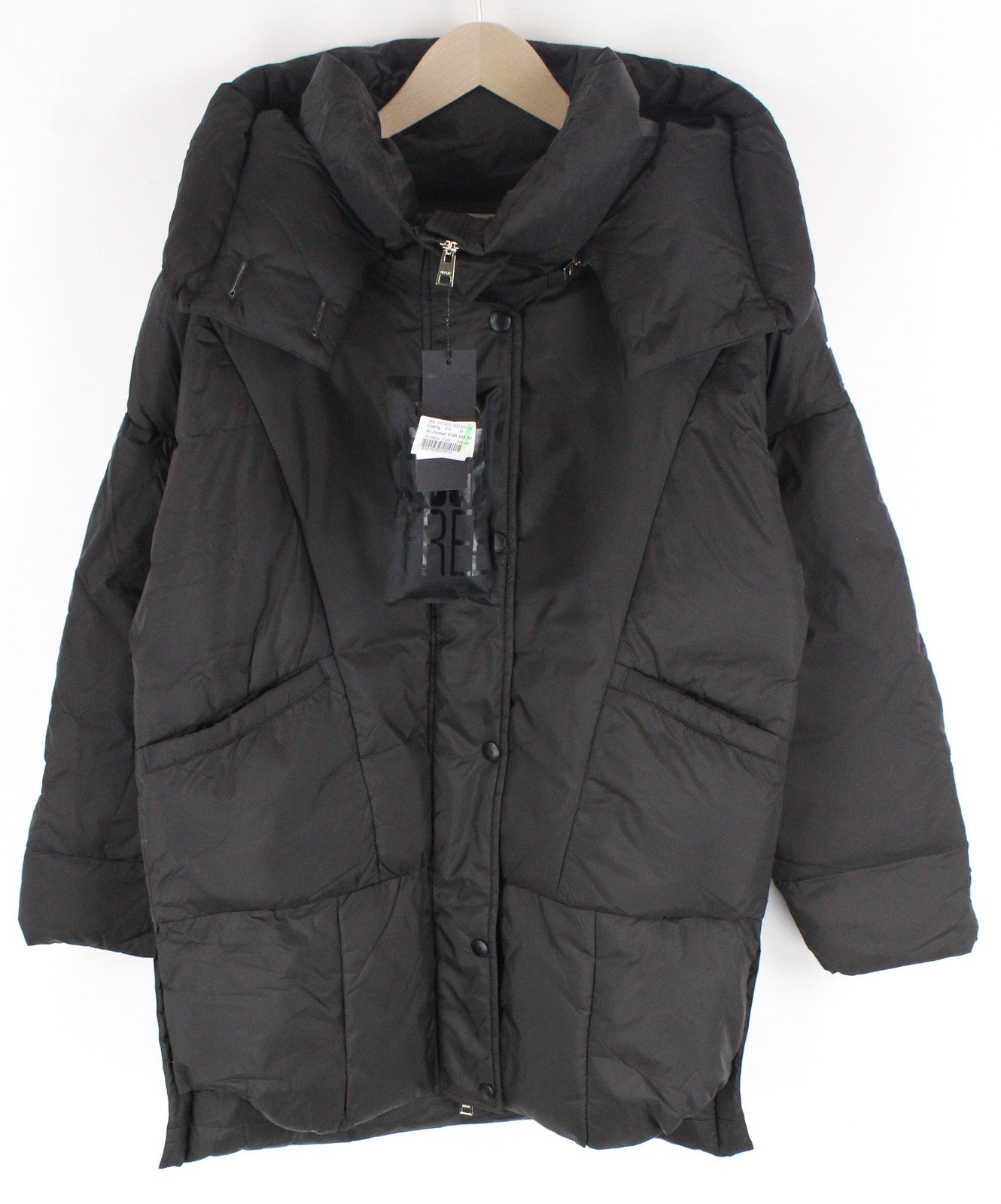 RRP€249 REPLAY Womens Jacket M Dark Brown Lined Padded Hooded Long Sleeve Zip