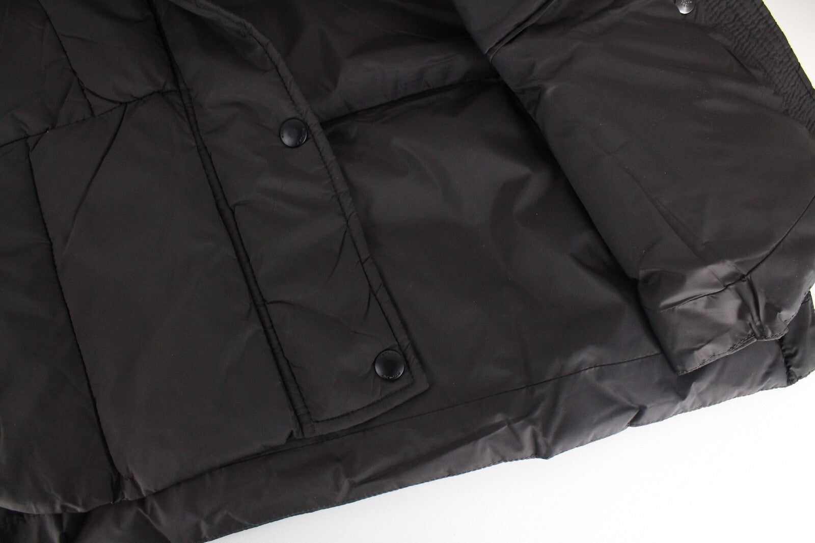 REPLAY Womens Jacket M Dark Brown Hooded Padded Zip Snaps Long Sleeves RRP€249