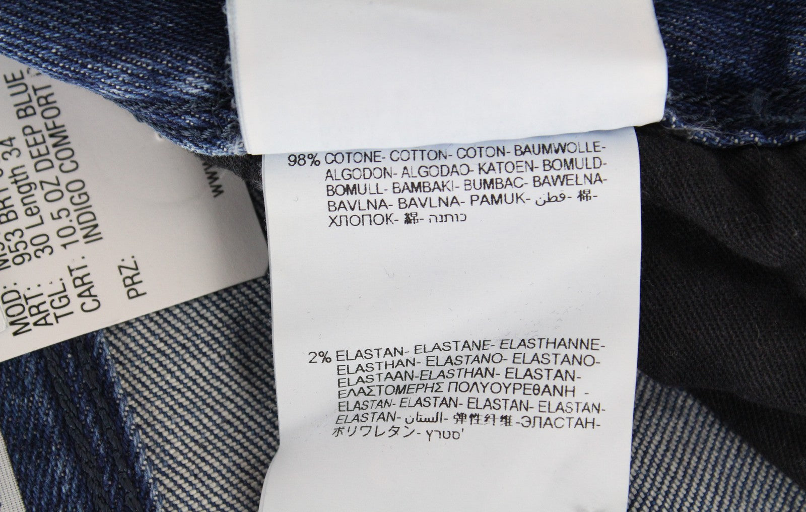 REPLAY Anbass vyriški džinsai W30/L34 mėlyni, skalbtos medvilnės, ploni, tamprūs, plėšyti 