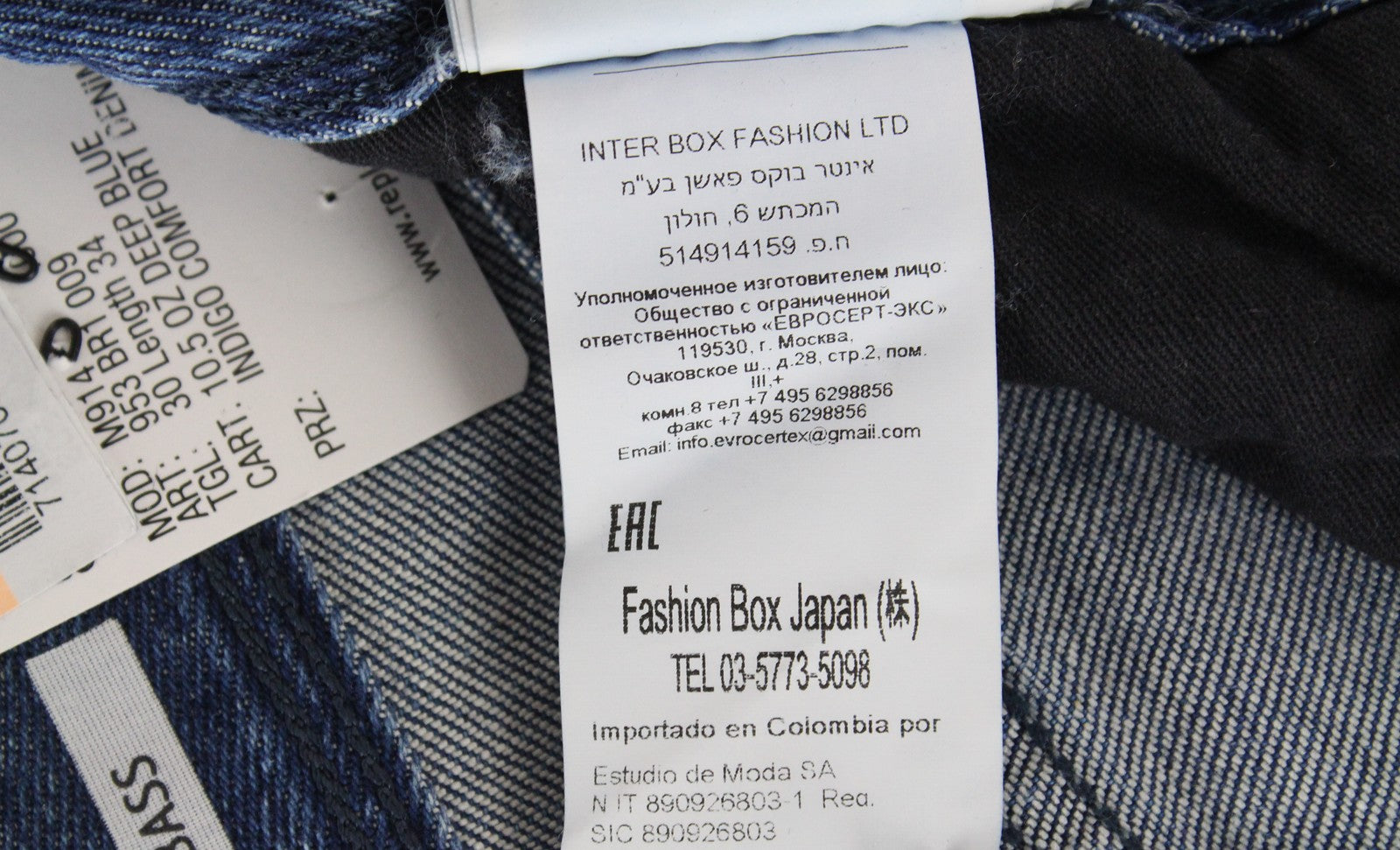 REPLAY Anbass vyriški džinsai W30/L34 mėlyni, skalbtos medvilnės, ploni, tamprūs, plėšyti 