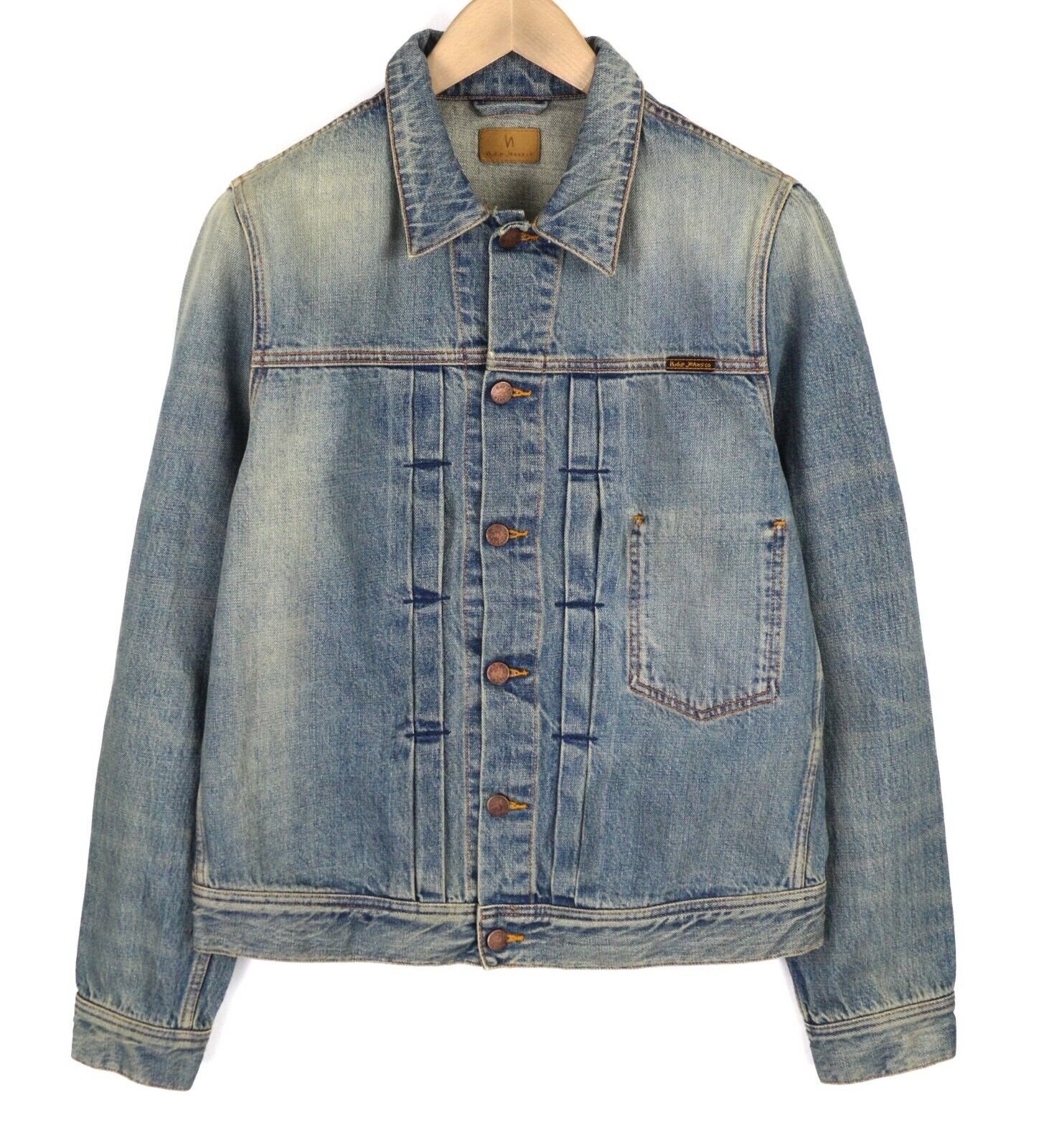 NUDIE Sonny vyriška striukė M, tamsiai mėlyna, su sagomis kaklo kišenėse 