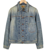 NUDIE Sonny vyriška striukė M, tamsiai mėlyna, su sagomis kaklo kišenėse 