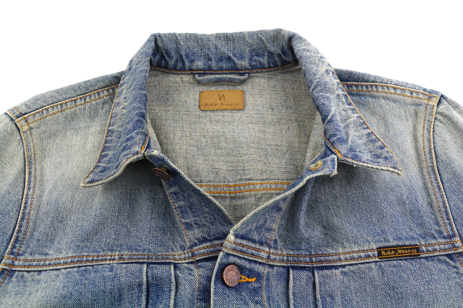 NUDIE Sonny vyriška striukė M, tamsiai mėlyna, su sagomis kaklo kišenėse 