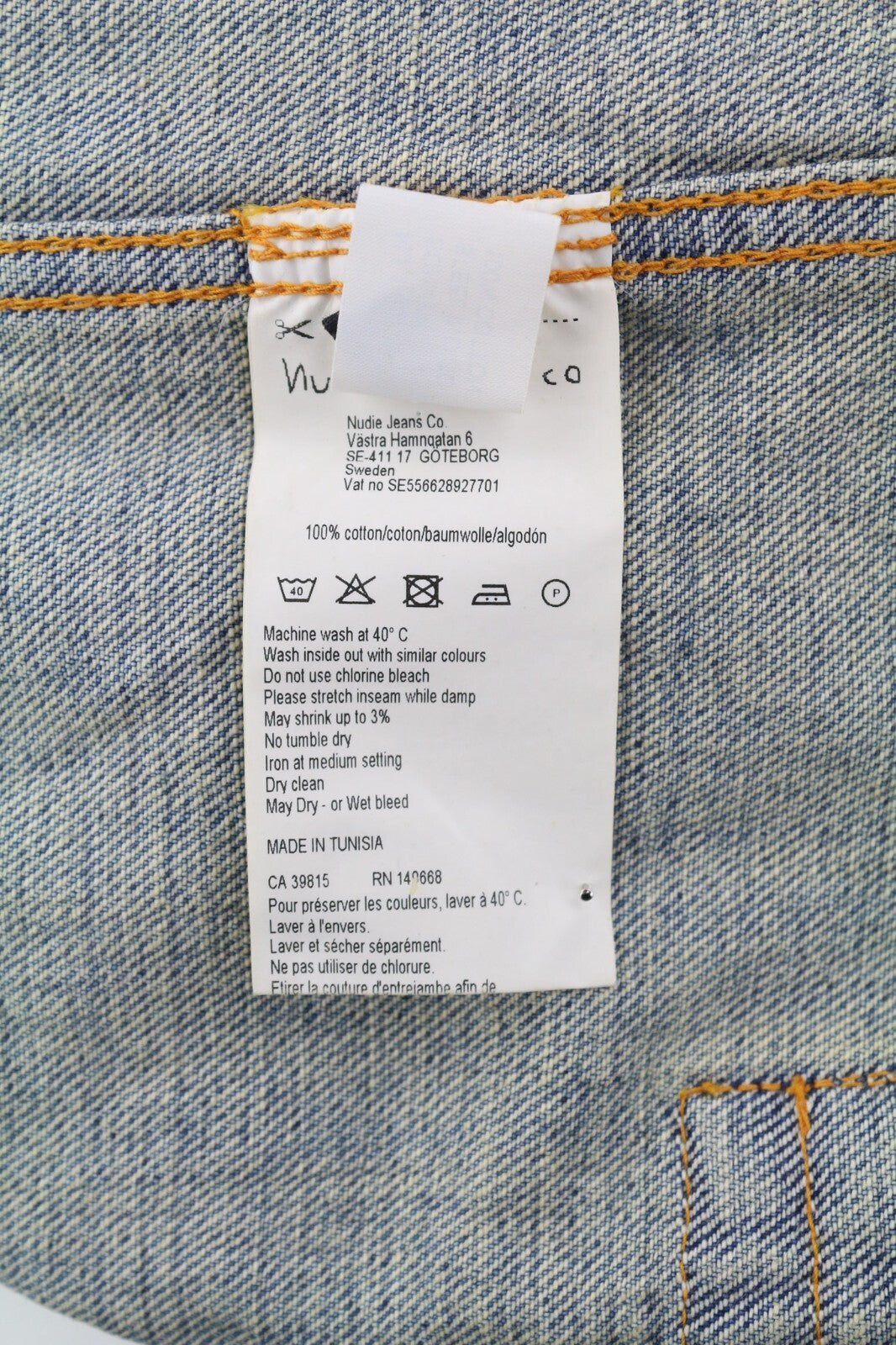 NUDIE Sonny vyriška striukė M, tamsiai mėlyna, su sagomis kaklo kišenėse 