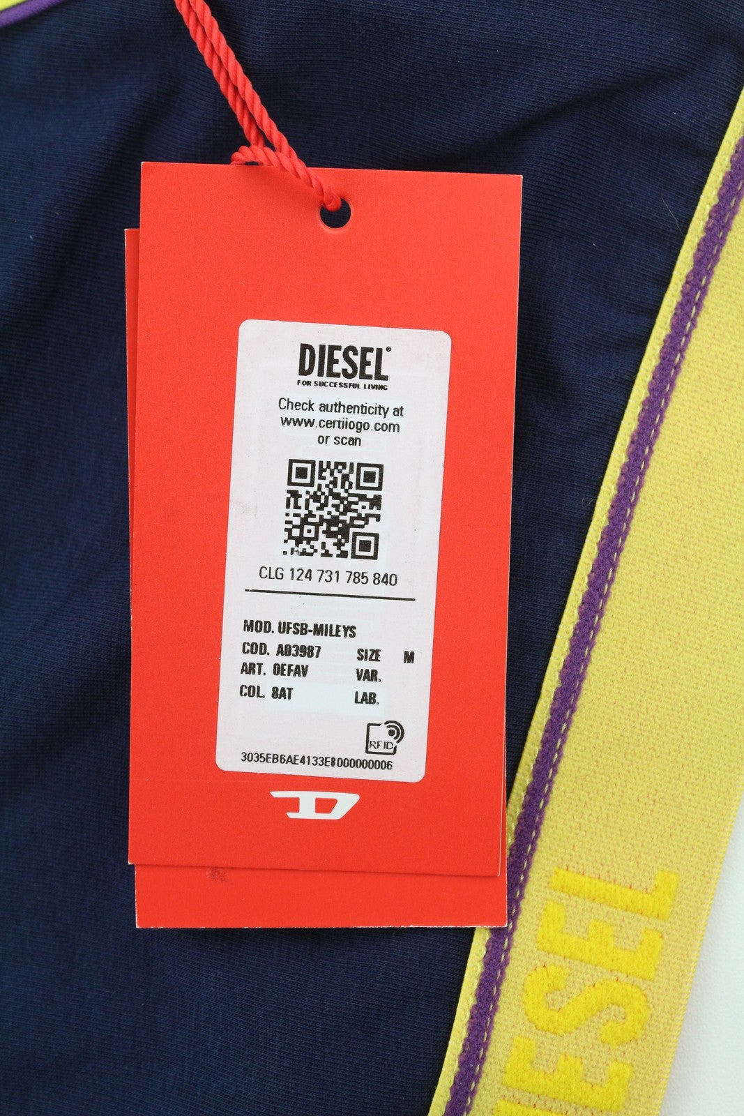 DIESEL Ufsb-Mileys Womens Sports Bra M Sleeveless Round Neck Stretchy Dark Blue