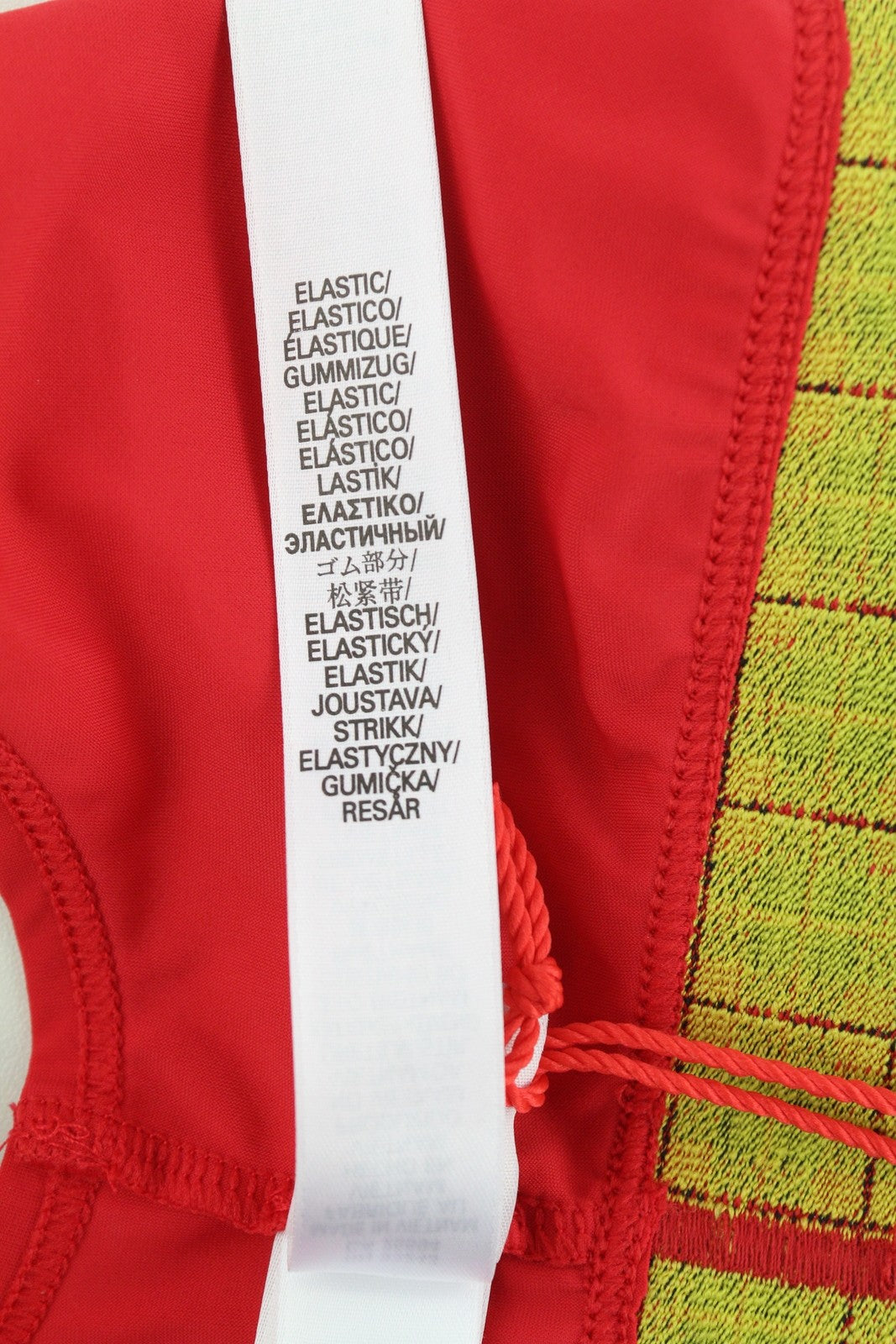 DIESEL Ufsb-Lizzys moteriška liemenėlė S be rankovių apvaliu kaklu priekyje languotas raštas raudona 