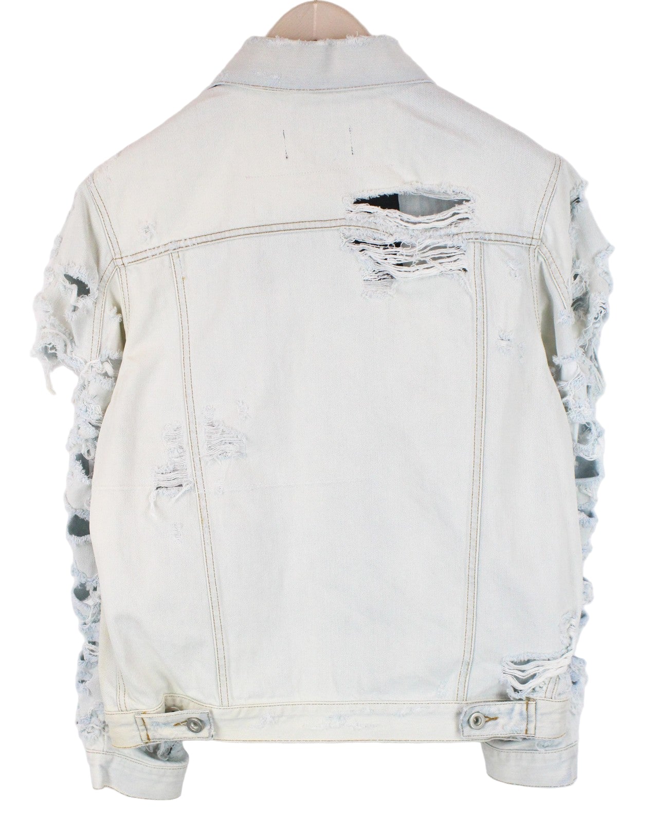 Moteriška DIESEL De-Visty 069AV striukė S, mėlyna, plėšyta medvilnė, džinsinis audinys 