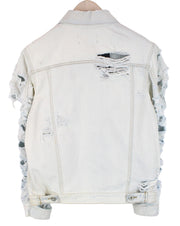 Moteriška DIESEL De-Visty 069AV striukė S, mėlyna, plėšyta medvilnė, džinsinis audinys 