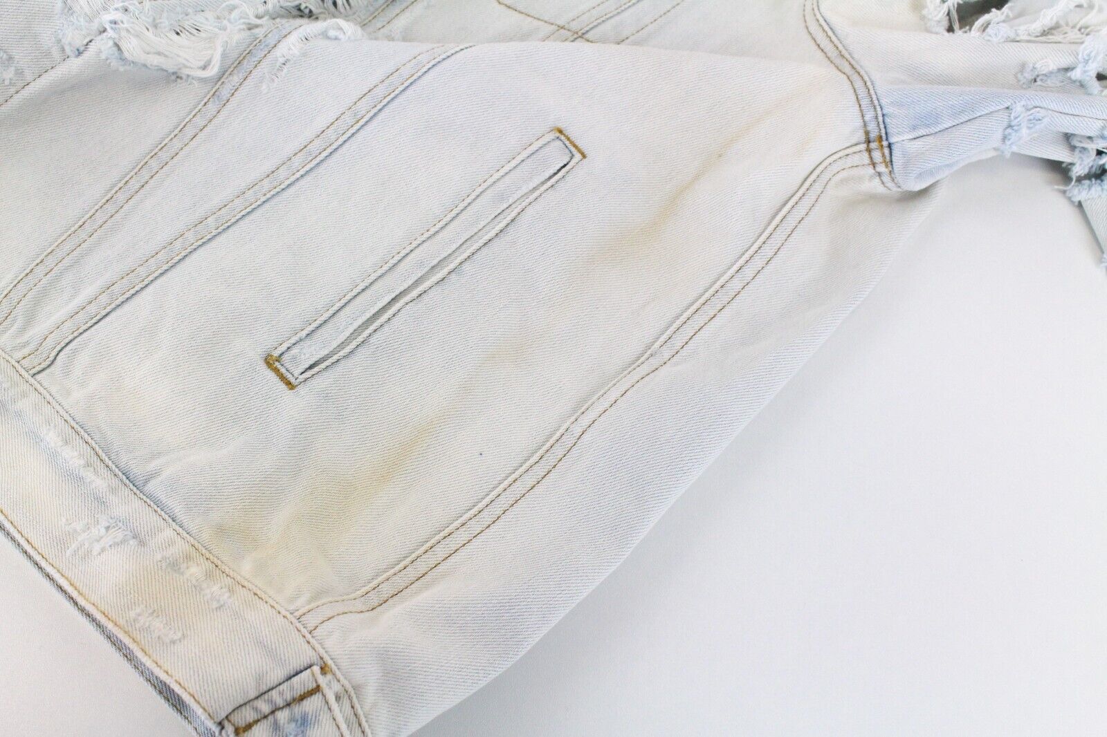 Moteriška DIESEL De-Visty 069AV striukė M, mėlyna, džinsinė, plėšyta medvilnė 