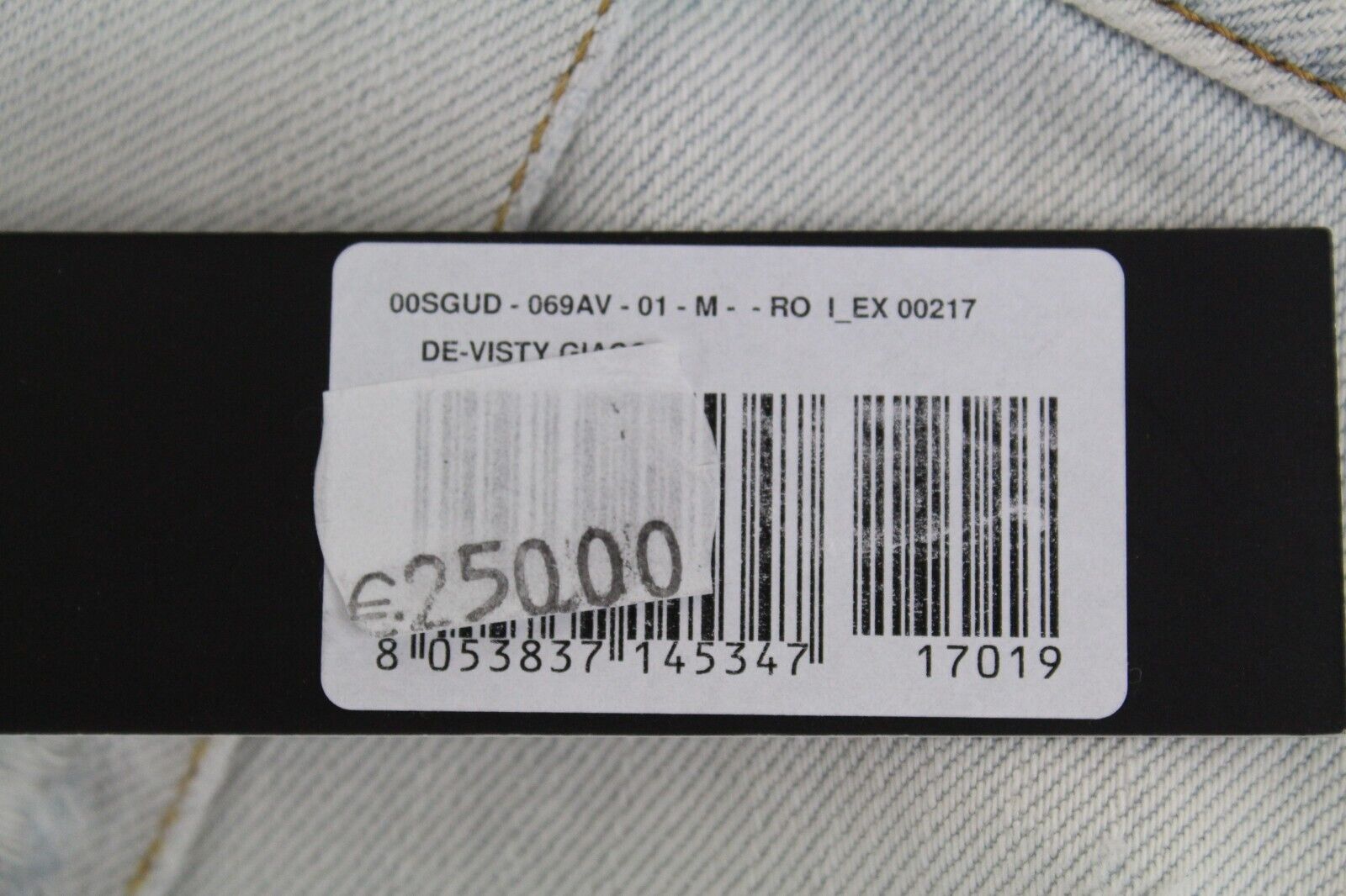 Moteriška DIESEL De-Visty 069AV striukė M, mėlyna, džinsinė, plėšyta medvilnė 