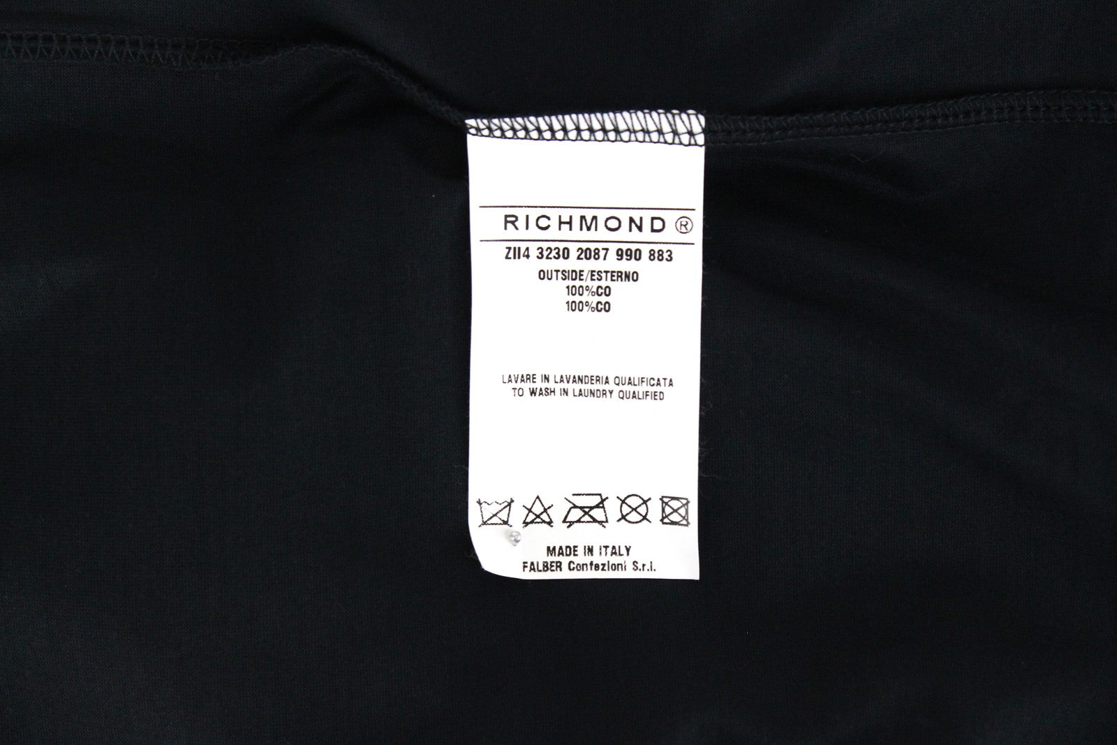 RICHMOND vyriški marškinėliai L dydžio juodi grynos medvilnės trumpomis rankovėmis, vasariniai laisvalaikio marškinėliai 