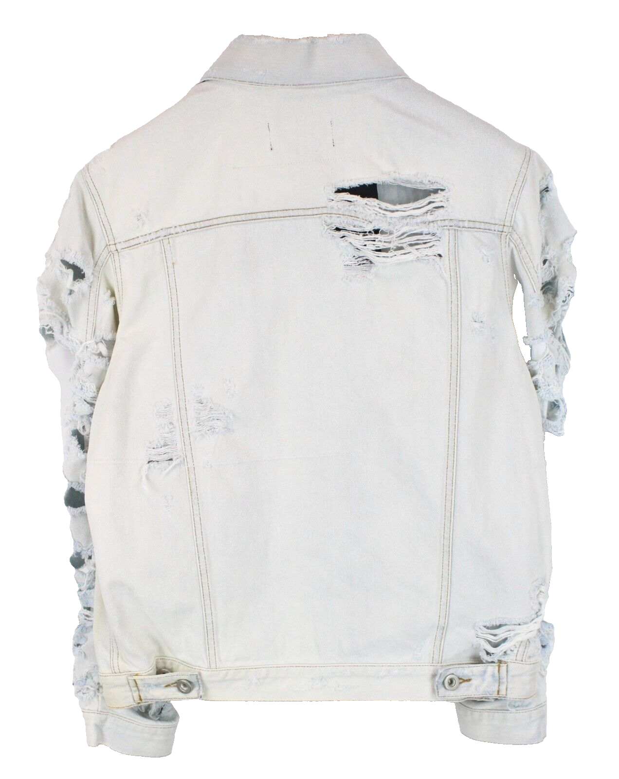 DIESEL De-Visty 069AV striukė moterims L, mėlyna, pilka, džinsinė, plėšyta medvilnė 