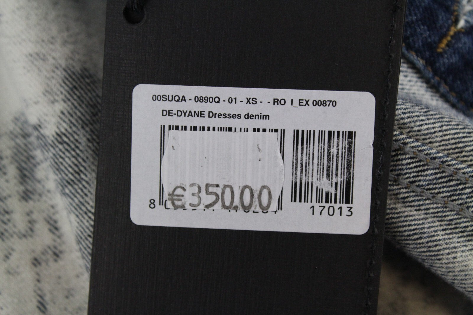 Moteriška DIESEL De-Dyane 0890Q suknelė XS, mėlyna, džinsinė, be rankovių, rekomenduojama kaina – 350 € 