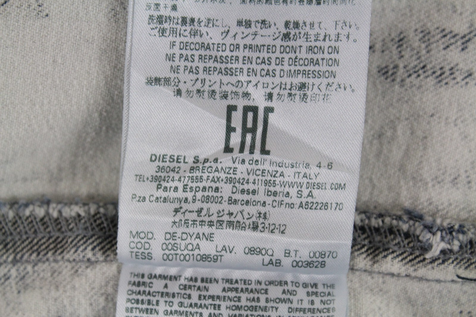 Moteriška DIESEL De-Dyane 0890Q suknelė XS, mėlyna, džinsinė, be rankovių, rekomenduojama kaina – 350 € 