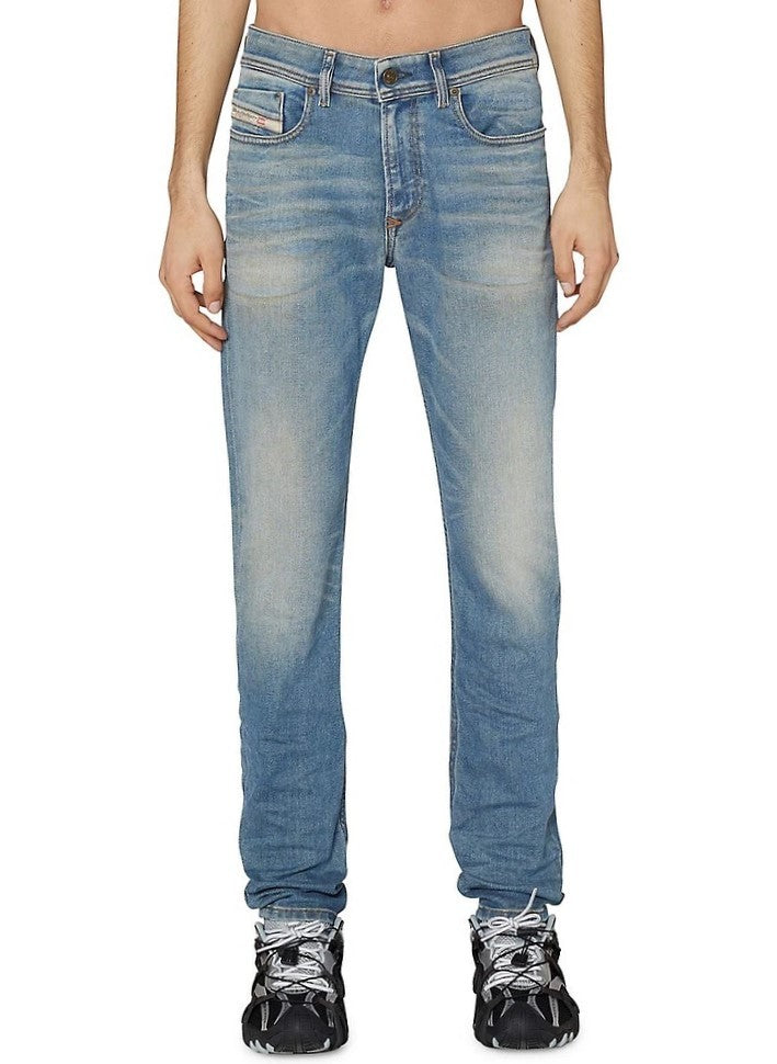 DIESEL 1979 Sleenker 09H71 Men Jeans W32/L30 Skinny Fit Low Waist Blue RRP€225