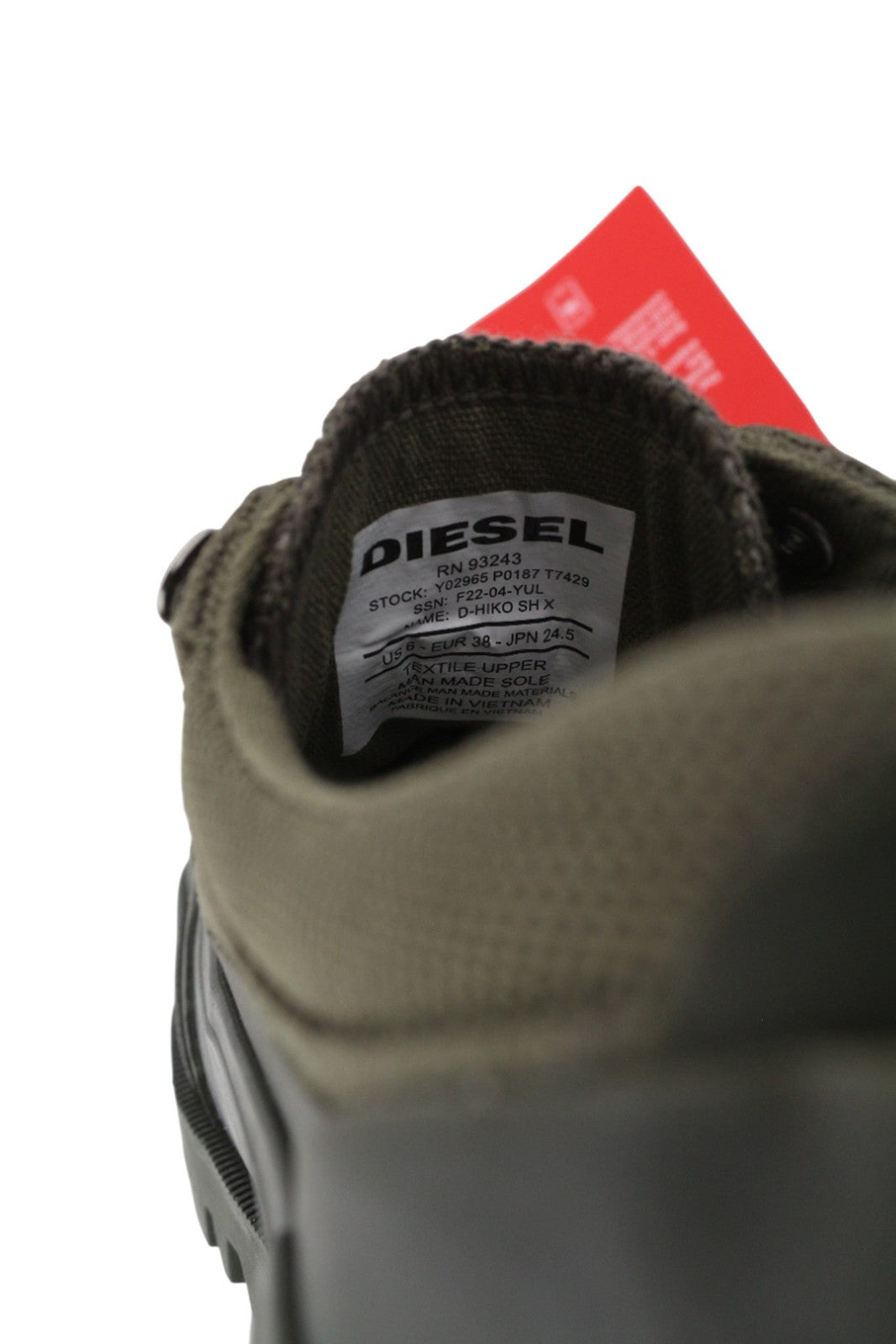 DIESEL D-Hiko SH X moteriški sportbačiai, EU38, unisex, žemi, suvarstomi, storais padais, RRP300