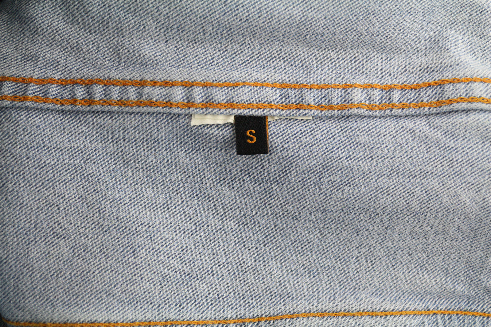 NUDIE Men Jacket S Mid Blue Washed Denim Neck Buttoned Pockets Casual Logo