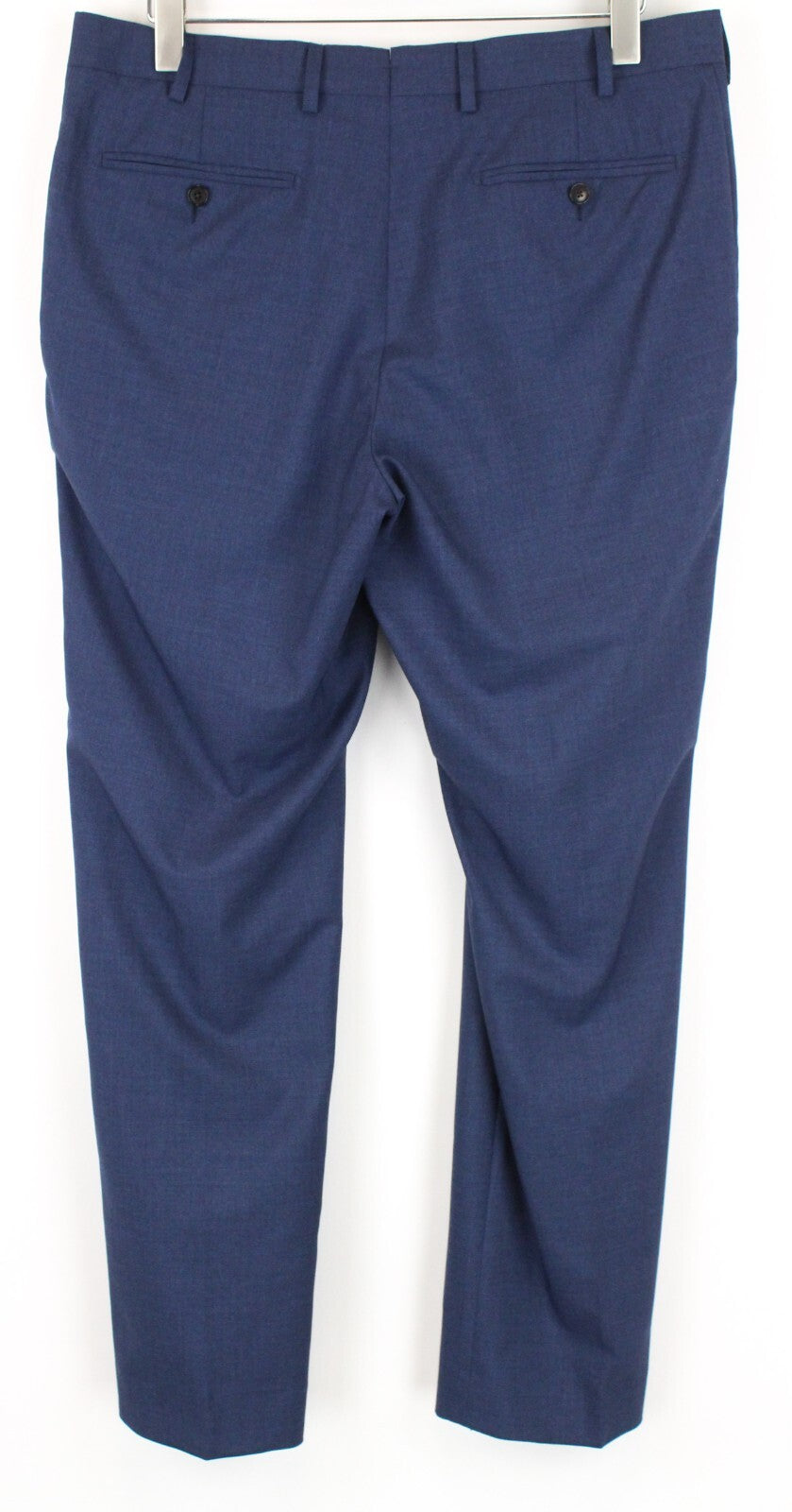 SUITSUPPLY Sienna Men's Trousers UK42S Lined Pleated Blue Wool Formal Pure