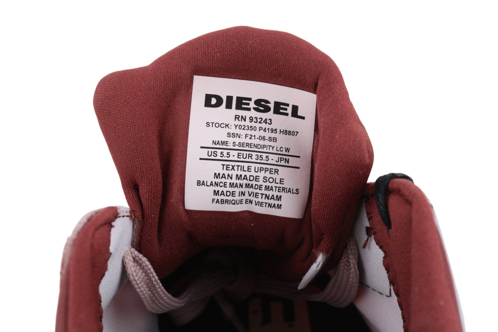 DIESEL S-Serendipity Women Sneakers EU35.5 UK3.5 Lace Up Purple Trainers RRP€150