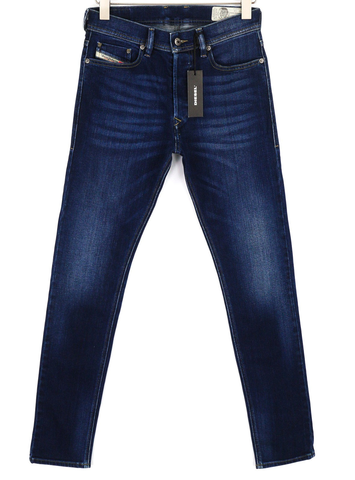 DIESEL Tepphar R86L0 vyriški džinsai W27/L32 Slim Carrot tamprūs skalbti mėlyni džinsai 