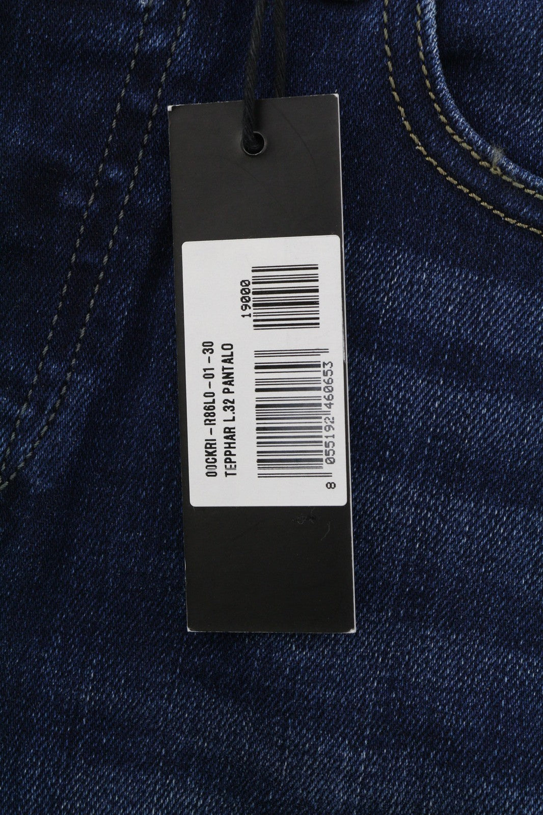 DIESEL Tepphar R86L0 vyriški džinsai W27/L32 Slim Carrot tamprūs skalbti mėlyni džinsai 