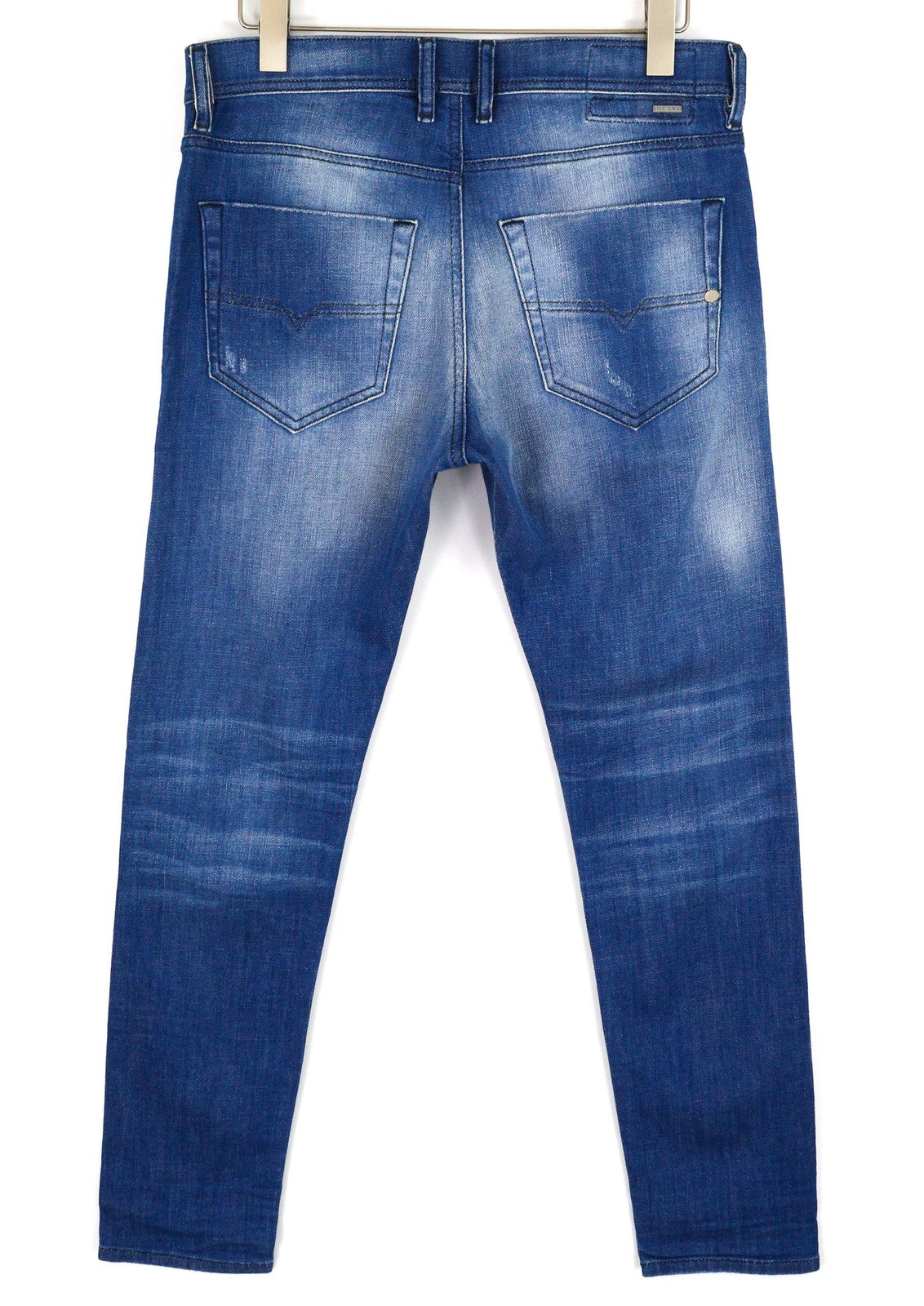 DIESEL Tepphar 0855G vyriški džinsai W32/L32 Slim, morkų spalvos, tamprūs, skalbti, su sagomis 