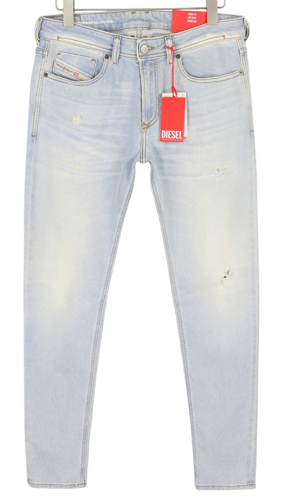 DIESEL 1979 Sleenker 09F14 vyriški džinsai W32/L32 aptempti, žemo juosmens, su gobtuvu, rekomenduojama kaina – 250 € 