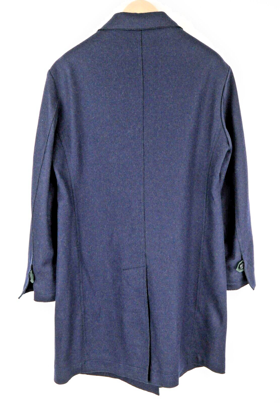 REPLAY Mens Navy Coat 50 Classic Wool Blend Double-Breasted Peak Collar Lined