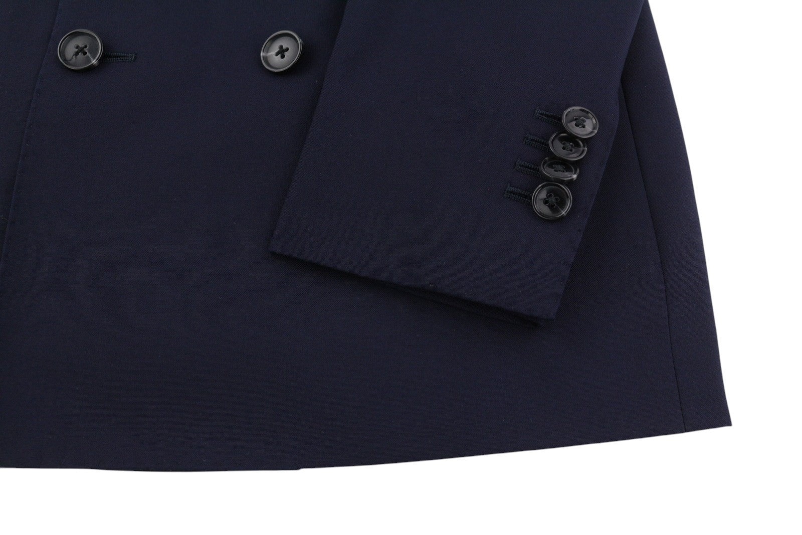 SUITSUPPLY La Spalla Men Blazer UK30R Dark Blue Wool Double-Breasted Peak Lapel