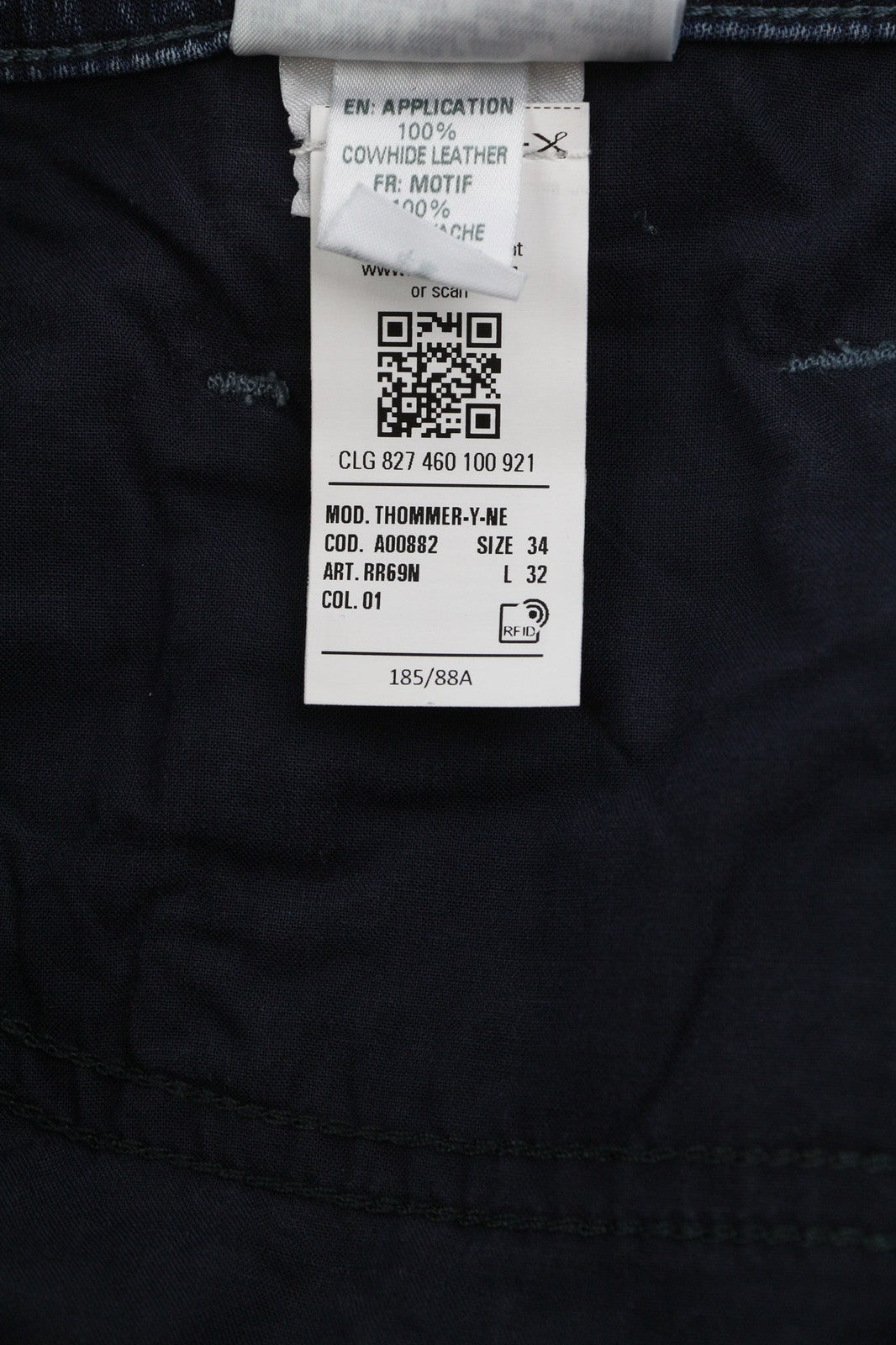 DIESEL Thommer-Y-Ne Jogg RR69N vyriški džinsai W34/L32 užtrauktuku skalbti mėlyni RRP 250 