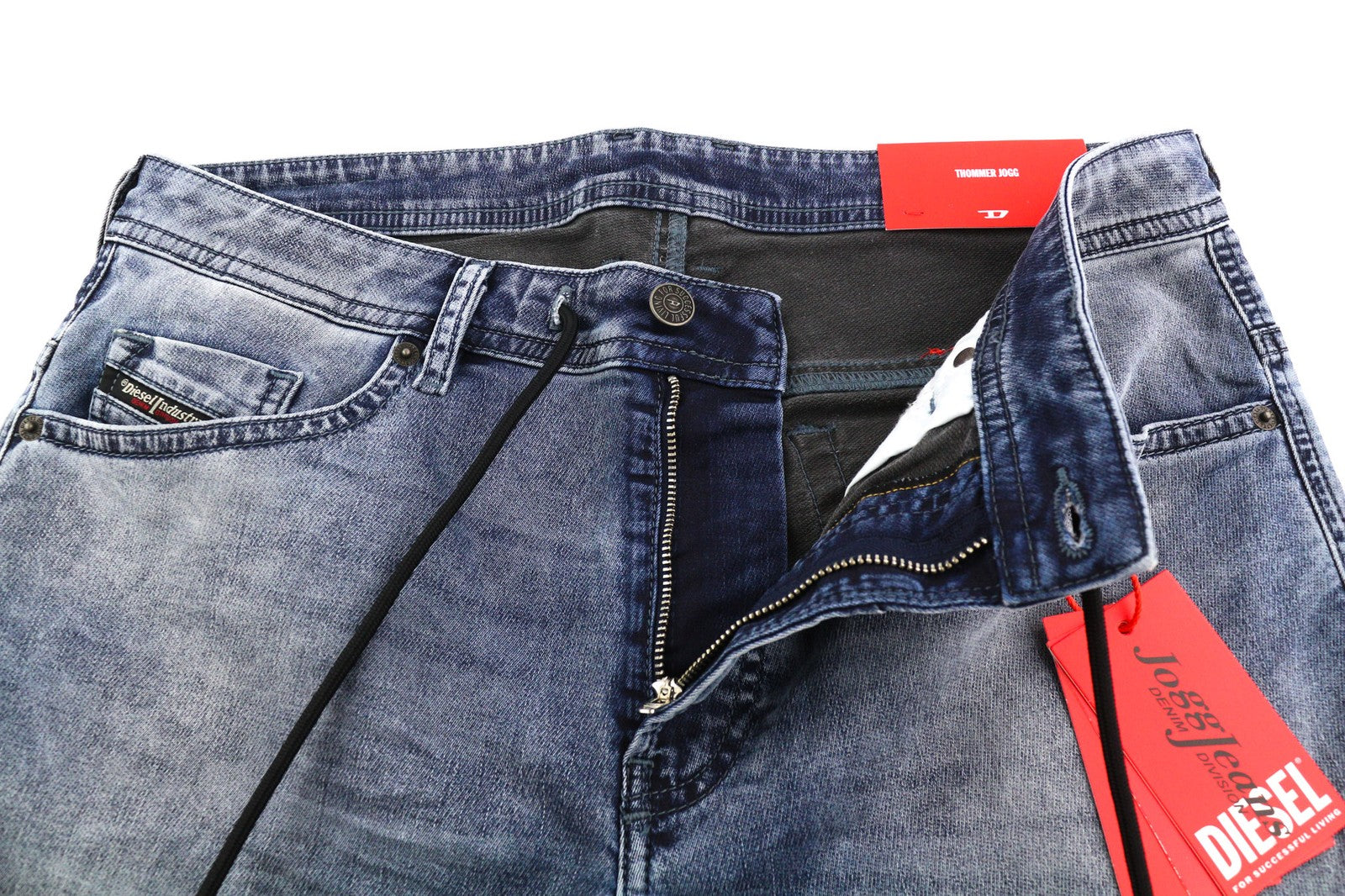 DIESEL Thommer-Y-Ne Jogg RR69N vyriški džinsai W34/L32 užtrauktuku skalbti mėlyni RRP 250 