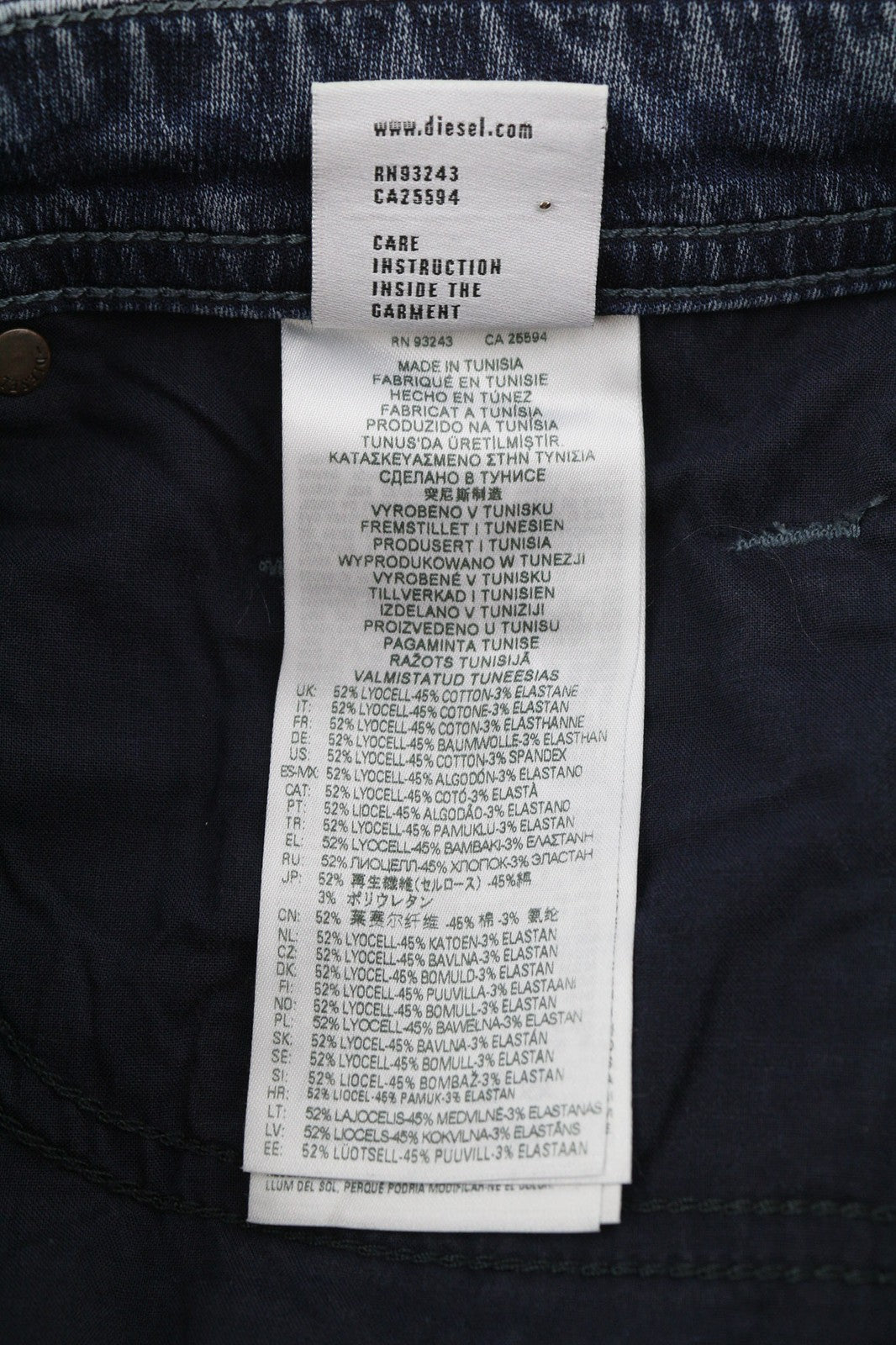 DIESEL Thommer-Y-Ne Jogg RR69N vyriški džinsai W34/L32 užtrauktuku skalbti mėlyni RRP 250 