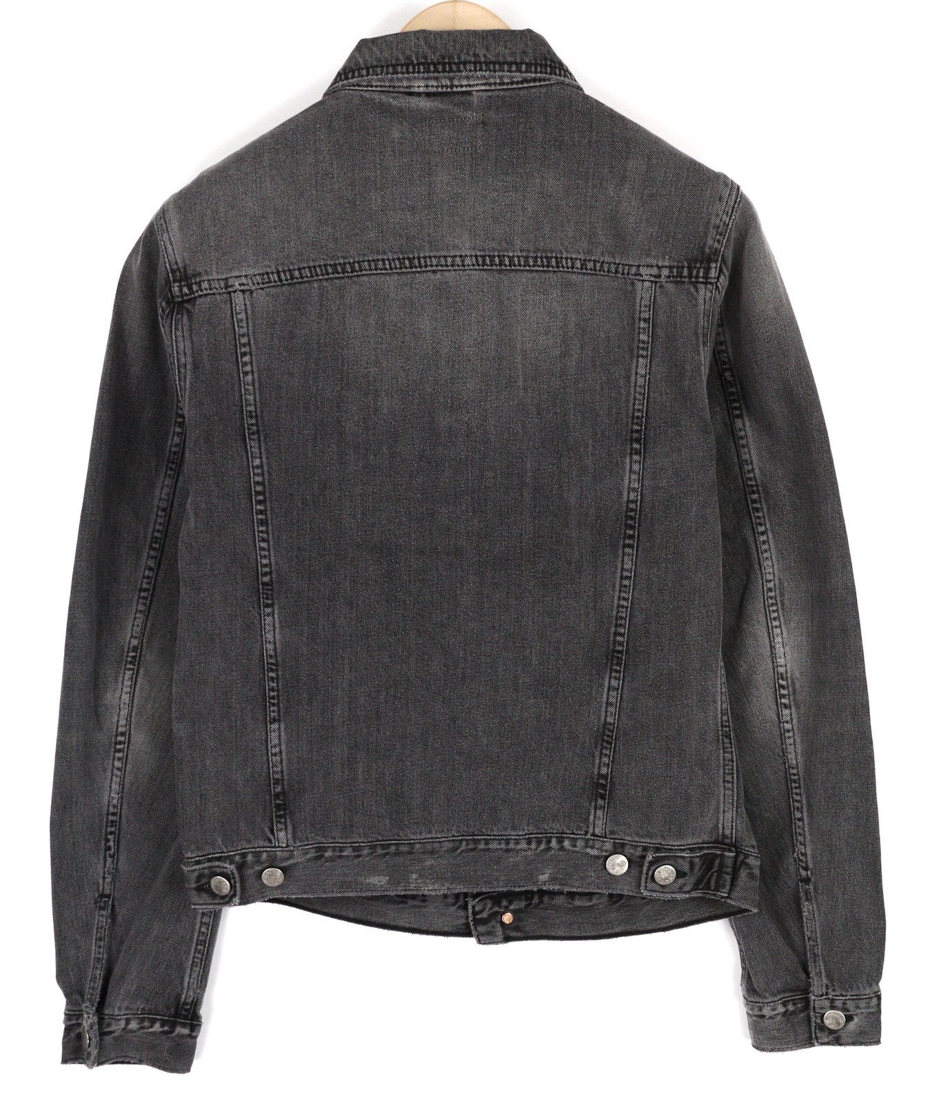 NUDIE Billy vyriška striukė M Desolation sagų kaklo be pamušalo su užtiestomis kišenėmis džinsinio audinio 